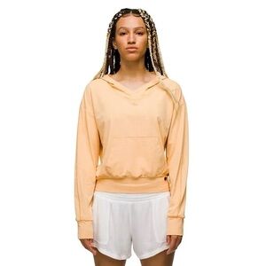 Prana Eileen Hoodie Hooded Long Sleeve Top Aura Glow Orange Womens XS, XL NWT